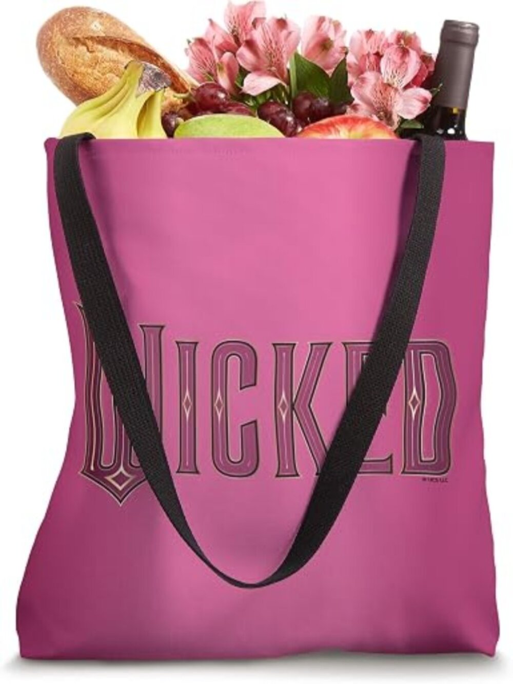 "Wicked" Open Top Canvas Tote, Beachbag...